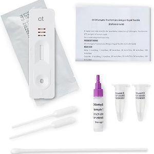 Chlamydia Home Test Kit Male Or Female - Antigen Self-Testing Kit for - Health Kit with Quick & Accurate Readings - Includes Cassette, Urethral & Cervical Swabs, Diluents, Easy-to-Follow Instructions