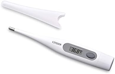 Citizen CTA303 Digital Thermometer, Water Resistant, Antibacterial casing with Fever Alarm. Accurate and Fast Readings for Adults and Children., White