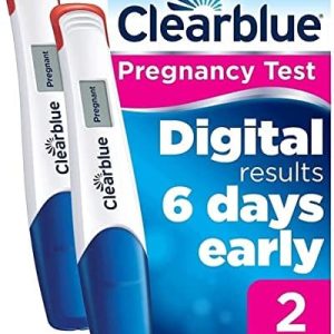 Clearblue Early Detection Pregnancy Test – Digital Ultra Early (10 mIU/ml), No Test Can Tell You Sooner – 2 Digital Tests, Packaging May Vary