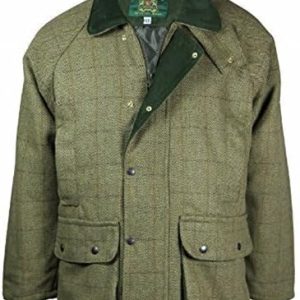 Country Wear New Mens Derby Wool British Made Quilted Waterproof Breathable Tweed Jacket Coat Fishing Hunting Shooting Farming Outerwear