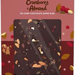 Cranberry & Almond 70% Dark Chocolate Super Slab Vegan Gift Bar