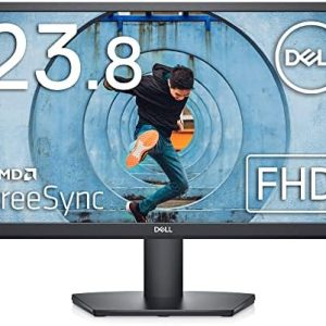 Dell SE2422HX 24 Inch Full HD (1920x1080) Monitor, 75Hz, VA, 5ms, AMD FreeSync, HDMI, VGA, 3 Year Warranty, Black