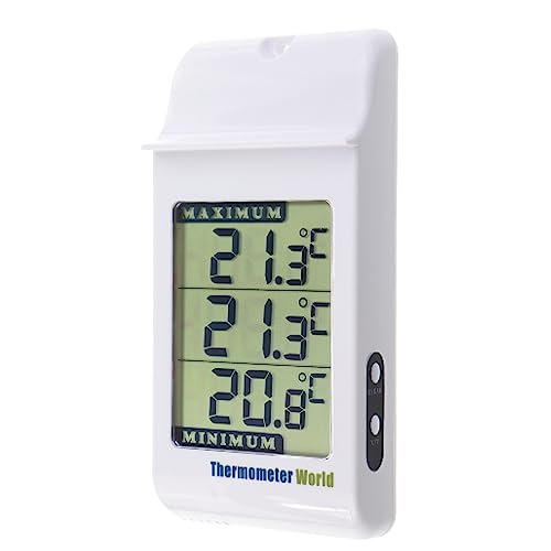 Digital Max Min Greenhouse Thermometer - Max Min Thermometer to Monitor Maximum and Minimum Temperatures, Wall Mounted Greenhouse Accessories for Indoor or Outdoor