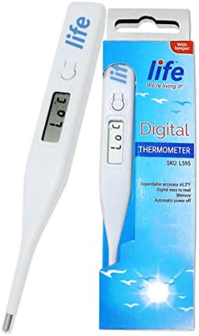 Digital Thermometer with Fast 30 Second Reading - for Oral, Underarm, Rectal Temperature - for Adults & Kids - Audible Beep - by Life