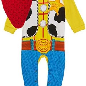 Disney Baby Boys Sleepsuit Toy Story 4 Buzz Lightyear Babygrow + Bandanna Bib Gift Set