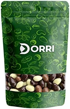 Dorri - Assorted Milk, Dark and White Chocolate Almond Nuts - Mixed Chocolate Coated Almonds (Available from 100g to 3kg) (100g)