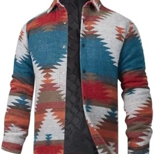 ELETOP Mens Shirts Jackets,Cotton Jackets For Men UK,Mens Winter Shirts Long Sleeve,Mens Coats And Jackets Winter Sale Clearance
