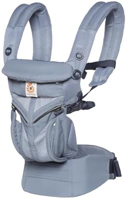Ergobaby Baby Carrier, 4-Position Omni 360 Cool Air Mesh for Newborn to Toddler (0-3 yrs), Ergonomic Child Carrier & Backpack, Oxford Blue