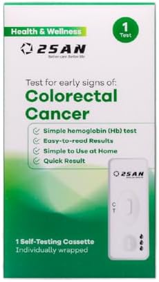 FOB Bowel Health Rapid Test Kit 1 Pack for Detecting Bowel Cancer - Easy to Use Fecal Occult Blood (FOB) Test - Fast and Accurate Results in Minutes | 2San