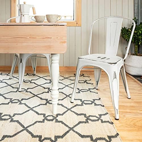 Grey Trellis Sustainable Sisal Cream Jute Rug Hand Woven Natural Fibre Sraw Like Living Room Bedroom Kitchen Hall Dining Room Area Mat 160cm x 230cm