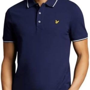Lyle & Scott Tipped Polo Shirt Navy/White