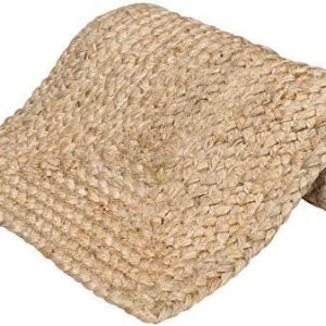 Madhu International Natural Jute Table Runner Rug, Long-Lasting Hand-Woven Rectangular Area Rug, Made from Jute Material for Indoor & Covered Door Entrances, 13 X 48 Inch