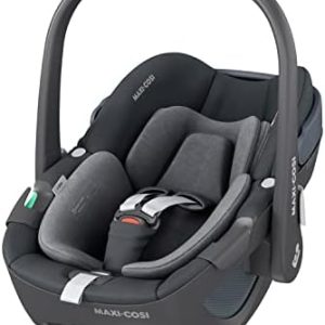 Maxi-Cosi Pebble 360 i-Size, Baby Car Seat, 360 Car Seat Newborn, 0-15 Months (40-83 cm), One-Hand Rotation, ClimaFlow, Easy-in Harness, G-Cell Side Impact Protection, Essential Graphite