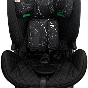 My Babiie i-Size Toddler & Child Car Seat - Top Tether with ISOFIX, 15 Months - 12 Years (76-150cm), Forward Facing, R129, Group 1/2/3 - Samantha Faiers Black Marble