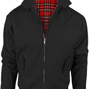 MyShoeStore Harrington Jacket Adults Unisex Mens Ladies Womens Vintage Classic Retro Scooter 1970'S Bomber MOD Skin Tartan Lining Coat Top