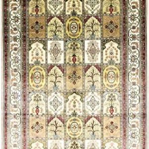 Nain Trading China Silk 294x187 Oriental Rug Carpet Beige Hand Knotted China