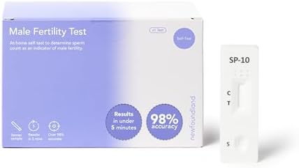 Newfoundland Male Fertility Test, Simple to Use Fertility Test for Men, Test Male Fertility in Under 5 Minutes, CE & MHRA Certified Mens Fertility Test for Home Use,Single Test