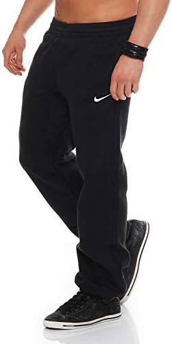 Nike Club Cuff Pants-Swoosh Men's Tracksuit Bottoms , 611459-010 , Black - black / white, XL