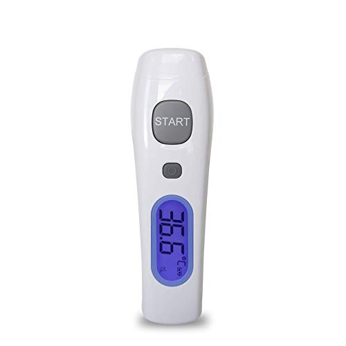 No Touch Infrared Forehead Thermometer, Non-Contact Digital Thermometer Suitable for Baby and Adult, Instant Temperature Checker, Body Mode Thermometer (White)