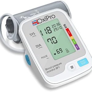 OxiPro BP1 Blood Pressure Monitor - CE Certified - MRHA Registered - Clinically Validated Medical Blood Pressure Machine - BP Monitor for Home - Small to Large Cuff - Approved Blood Pressure Monitors