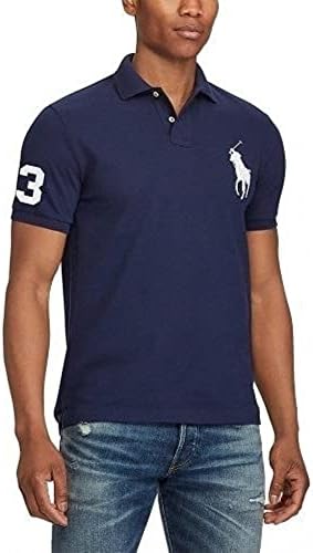 Ralph Lauren Men's Polo Shirt Big Pony Custom Fit White