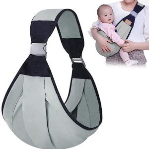 Roysmart Baby Sling Breathable, Baby Carrier, Adjustable Baby Carrier Wrap, Anti-Slip Toddler Sling Soft Baby Sling with Adjustable Shoulder Straps for 0-36 Months Baby