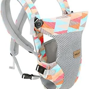 SONARIN Lightweight Breathable Baby Carrier, 4-in-1 Soft 3D Mesh Baby Wrap Carrier Ergonomic Child Carrier Backpack,Multi-Function for Newborn and Toddler 0 to 36 Months(Multicolor)