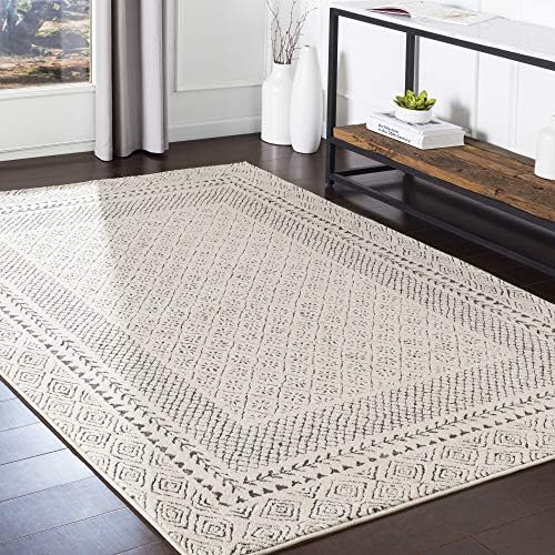 Surya Monaco Geometric Rug - Scandi Area Rugs Living Room, Dining, Kitchen - Neutral, Aztec Abstract Rugs - Boho Rug Style, Easy Care Pile - Large Rug 80x220cm Beige Rug