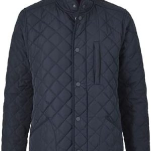 The Savile Row Company London Men's Luxury Quilted Padded Jacket with Recycled Polyester Outer