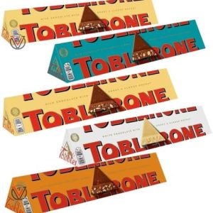 VIMIX Toblerone Multi-Flavour 360g Each - Milk, White, Dark, Golden Caramel, Crunchy Almonds & fruit and nut Flavoured Chocolate 05 Random Flavours Mixed