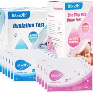 Wondfo 50 Ovulation Test Strips and 20 Pregnancy Test Strips Sensitive Fertility Predictor Testing Kit Track Ovulation Test OPK