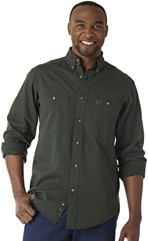 Wrangler Men's Logger Twill Long Sleeve Workshirt Shirt