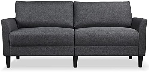 Yaheetech 2 Seater Sofa, 191cm, Modern Fabric Sofa Couch, Love Seat Sofa Settee, Sectional Sofa for Living Room, Office, Bedroom, Grey