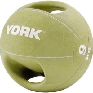 York 9kg Double Grip Medicine Ball