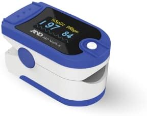 A&D Medical UP-200 Pulse Oximeter - CE Approved Blood Oxygen Monitor - Finger Oxygen Saturation Monitor/SATS Monitor SpO2 for Adults and Child - Certified Medical Pulse-Oximeter, White