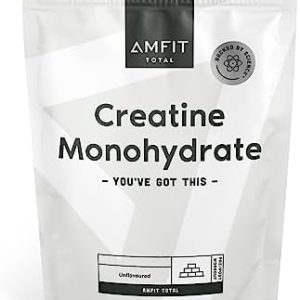 Amazon Brand - Amfit Nutrition Micronized Creatine Monohydrate, Unflavoured, 500g, Pack of 1, 147 Servings