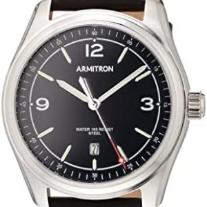 Armitron Men's Date Function Leather Strap Watch, 20/5487