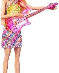 Barbie Big City, Big Dreams Singing Barbie “Malibu” Roberts Doll (11.5-Inch Blonde) with Music, Light-Up Feature, & Accessories, Gift for 3-7 Years, GYJ21