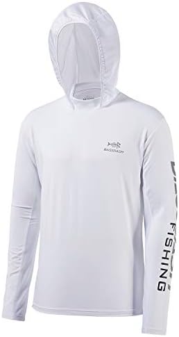 Bassdash UPF 50+ Men’s UV Sun Protection Long Sleeve Performance Fishing Hoodie Hooded Shirts