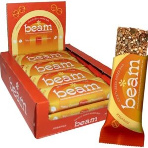 Beam Free From Healthy Snacks - Nut, Dairy, Gluten Free Seed Breakfast Bars, High Fibre Snacks - Free of the Top 14 Allergens - Pineapple x12