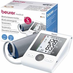 Beurer BM28 Automatic Blood Pressure Monitor with Patented Resting Indicator for Accuracy, Clinically Validated, Blood Pressure Machine with Colour-Coded Risk Indicator, Suitable during pregnancy