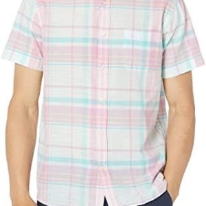 Brooks Brothers Men's Madras Sport Shirt Short Sleeve Button