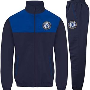 Chelsea FC Mens Tracksuit Jacket & Pants Set OFFICIAL Football Gift