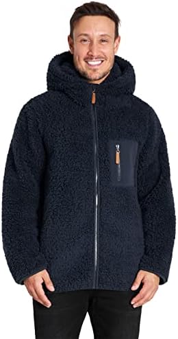 CityComfort Mens Fleece Hoodie, Fluffy Zip Up Fleece Jacket