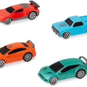 DRIVEN by Battat - Pull-Back 4 Pack Turbocharge Series Set with 4 Car Toys and Race Track Accessories for Girls and Boys, Age 3+ (WH1121GZ)
