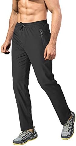EKLENTSON Men's Trousers Outdoor Lightweight Hiking Walking Trousers Jogger Fishing Quick Dry Stretch Casual Travel Pants with Zip Pockets