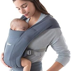Ergobaby Embrace Baby Carrier for Newborns from Birth, Extra Soft & Ergonomic with Head Support, Oxford Blue