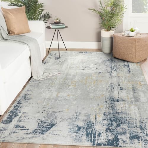 Famibay Rugs Living Room 120x170cm Soft Fluffy Area Rugs Large Modern Rugs Bedroom Washable Short Pile Carpet Rug for Living Room Bedroom Dining Room