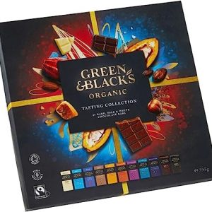 Green and Black's Organic Testing Choclate 25 Dark Milk and White Collection Bars for Gifts 395G UK