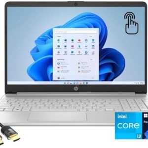 HP Laptop for Business & Student, 15.6" HD Touch Display, 12th Gen Intel Core i3-1215U, 32GB RAM, 1TB PCIe SSD, Keypad, USB-C, SD Card Reader, Webcam, PDG HDMI Cable, US Version KB, Win 11 Pro